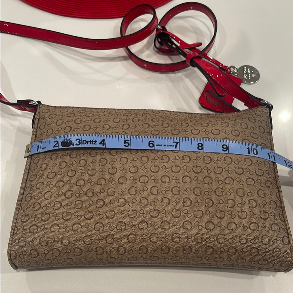 Guess Red and Brown Crossbody Bag - Picture 4 of 4